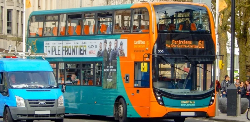 Cardiff Bus service in the city centre