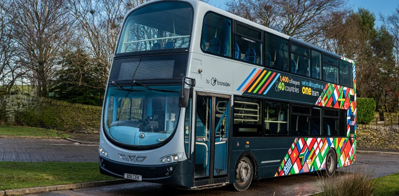 Transdev Blazefield bus on road