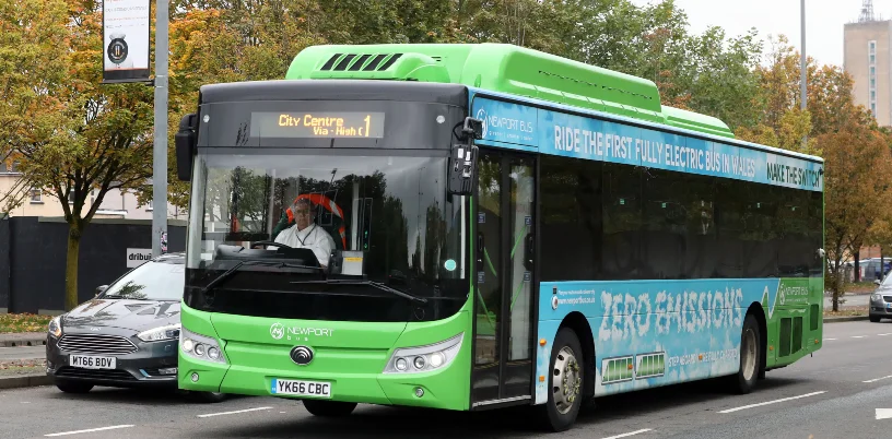 Newport Transport electric bus