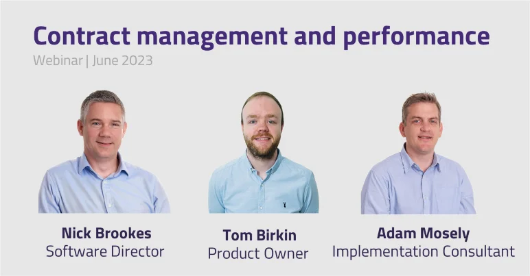 Contract management and performance webinar