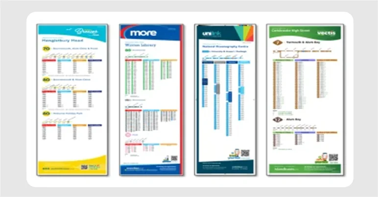 Go South West bus stop displays developed using OmniSTOPdesign