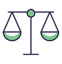 Icon illustrating laws and rules