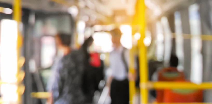 Passengers on a bus